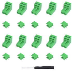 Connecteurs de Bornier à Vis Youmile - 10 Pièces 2P pour PCB