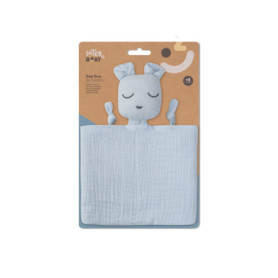 Dou Dou Ours en Mousseline Bleu pour Bébé - Confort et Apaisement