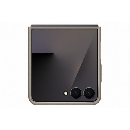 Étui de Protection Samsung Kindsuit pour Galaxy Z Flip7 - Aspect Cuir Taupe