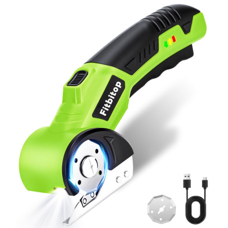 Ciseaux Électriques Rotatifs Sans Fil - Coupe Précise pour Carton et Cuir