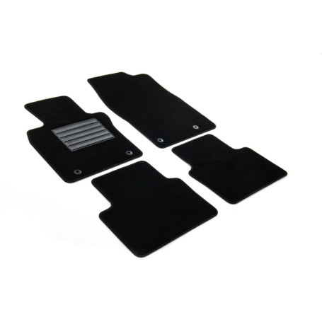 Tapis de Sol Sur Mesure en Velours Noir pour Mazda 3 2019 - MTM