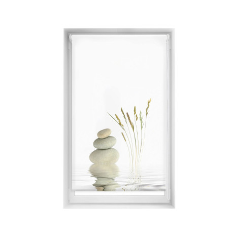 Store enrouleur décoratif Easyfix Relax - 90 x 150 cm - Bleu Clair