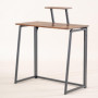 Table de Bureau Pliante FurnitureR pour Petits Espaces avec Support d'Écran