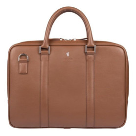 Sac de transport pour ordinateur portable Festina Classicals en cuir végétalien Camel