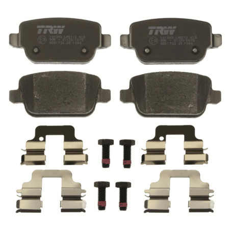 Kit de Plaquettes de Frein TRW GDB1732 pour Ford Focus II - Essieu Arrière