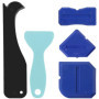 WOLMIK Lot de 5 Outils de Lissage pour Joints en Silicone - Grattoirs Pratiques pour Cuisine et Salle de Bain