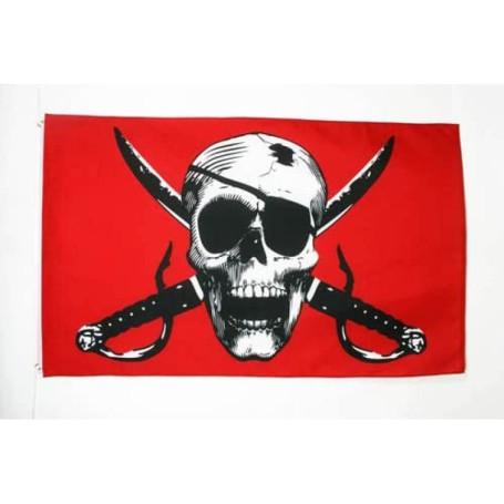 Drapeau Corsaire Crimson Pirate 150x90 cm - AZ FLAG