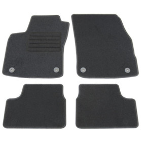 Tapis de Sol Velours Noir pour Opel Astra H TwinTop - Set de 4 pièces