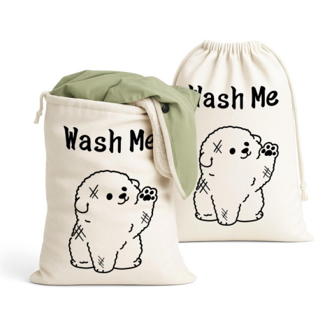 Ensemble de 2 Sacs à Linge Sale en Coton - Idéal pour Voyage et Buanderie