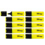 Surligneurs Fluorescents Jaunes Plus Office - Boîte de 10 Marqueurs