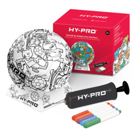 Hy-Pro Doodlekick Ballon de Football à Colorier avec Pompe et Stylos Inclus