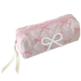 Trousse à Crayons Esthétique en Tissu Rose - Arrderly