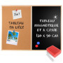 Tableau Mural Magnétique et Ardoise 120 x 90 cm - Creative Home
