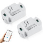 Lot de 2 Modules d'Interrupteur Wi-Fi 10 A pour Smart Home - Compatible Alexa et Google