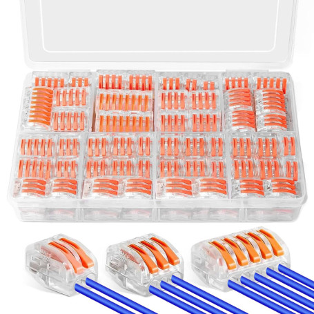 Lot de 70 bornes électriques avec levier de commande - Câbles 4 mm²