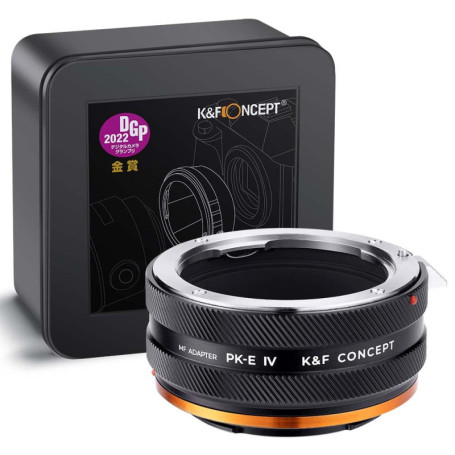 Bague d'Adaptation Manuelle K&F Concept pour Objectifs Pentax K sur Appareils Photo Sony E