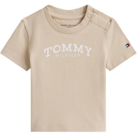 T-shirt Bébé Tommy Hilfiger Monotype Logo Beige 12 Mois