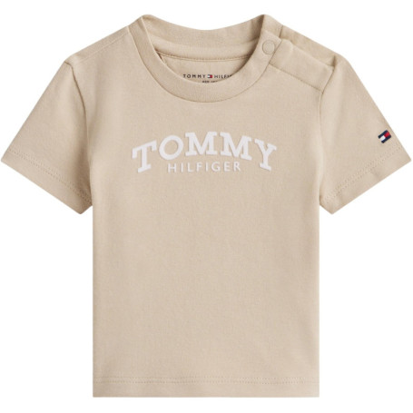 T-shirt Bébé Tommy Hilfiger Monotype Logo Beige 12 Mois