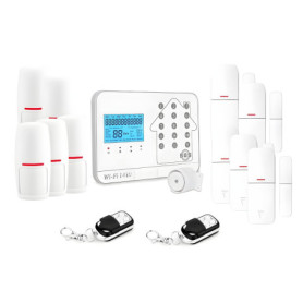 Kit Alarme Maison Connectée WiFi et GSM - LIFEBOX Futura Blanche