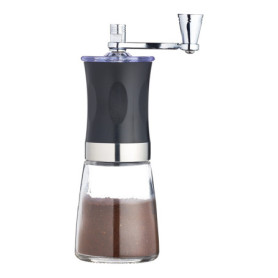 Moulin à Café Manuel La Cafetière en Acier Inoxydable et Verre - Noir