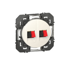 Prise Murale Legrand dooxie pour Haut-Parleur - Connexion Enceintes Automatique - Blanc