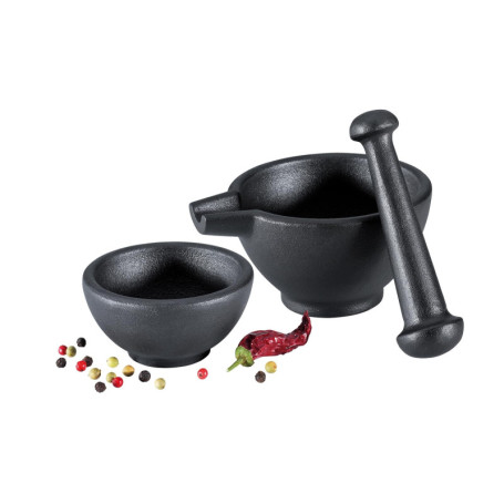 Mortier en Fonte Zassenhaus 3 pièces - Noir