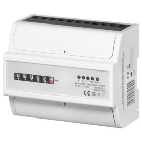 Compteur de Consommation Électrique Triphasé Miratic 100A sur Rail DIN