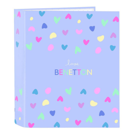 Classeur Folio Lilas Safta Benetton 4 Anneaux pour Enfants