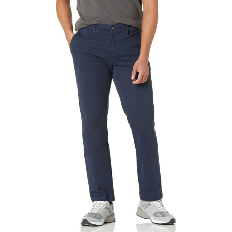 Pantalon Chino Extensible Slim Homme - Bleu Marine Foncé