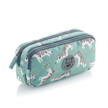 Trousse Scolaire Double Compartiment Zèbre Miquelrius - Écologique et Pratique