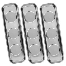 Lot de 3 plateaux magnétiques en acier inoxydable pour outils et vis