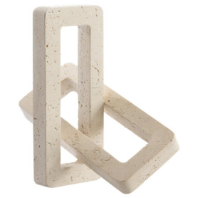 Objet Déco en Travertin - Maillons Attachés pour un Intérieur Chic