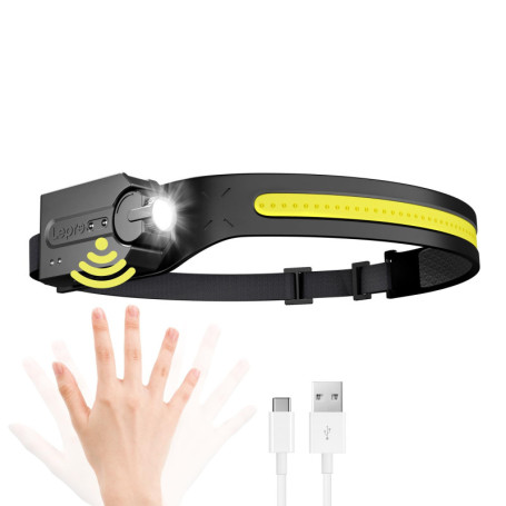 Lampe Frontale LED Rechargeable Lepro - Éclairage Super Lumineux 230°