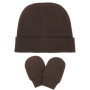 DRESHOW Bonnet et Moufles Bébé Tricotés 0-6 Mois - Doux et Mignons