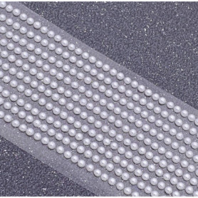 Lot de 1000 mini perles autocollantes rondes blanches 3 mm