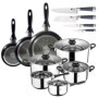Batterie de Cuisine 8 Pièces avec Poêles et Couteaux San Ignacio