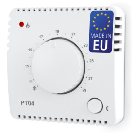 Thermostat d'Ambiance Elektrobock PT04 Blanc - Contrôle Précis du Chauffage