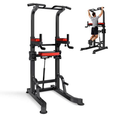 Station de Musculation VEVOR avec Barre de Traction et Dips Réglable