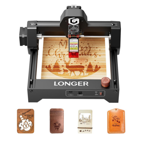Graveur Laser Mini LONGER RAY5 - Haute Vitesse 12000 mm/min pour Bois, Métal et Acrylique