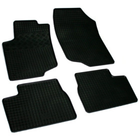 Tapis de Sol en Caoutchouc Noir pour Peugeot 207 - Ensemble de 4 Pièces