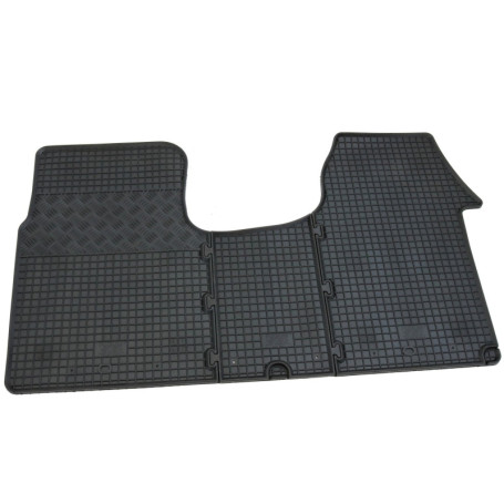 Lot de 3 Tapis de Sol en Caoutchouc pour Renault Trafic II, Nissan Primastar et Opel Vivaro