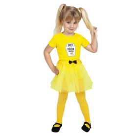 Costume Bébé Moutarde avec T-shirt, Jupe Tutu et Collants