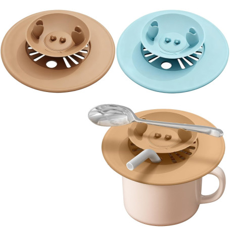 Couvercles en Silicone Multicolores pour Tasses - Lot de 2 Anti-poussière