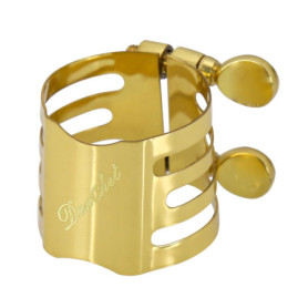 Ligature Dorée pour Saxophone Soprano avec Double Vis