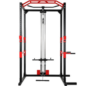 Cage de Musculation ISE Power Rack avec Barre de Traction et Dips