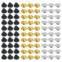 Kit de 120 Fermoirs Papillon en Métal et Caoutchouc - Attaches pour Cravates et Badges