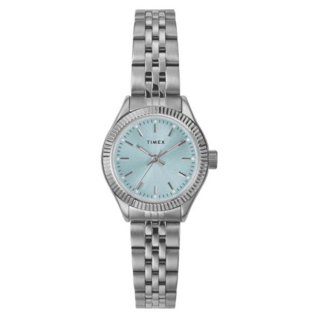 Montre Timex Trend Femme 25 mm en Acier Inoxydable Argenté et Cadran Bleu