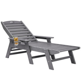 Chaise Longue Réglable VEVOR en PEHD pour Jardin et Piscine