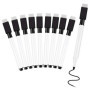 Lot de 10 Feutres Magnétiques Effaçables pour Tableau Blanc - Noir