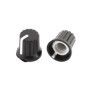 Lot de 10 Boutons Potentiomètre Rotatifs 6mm - Capuchons en Plastique Noir